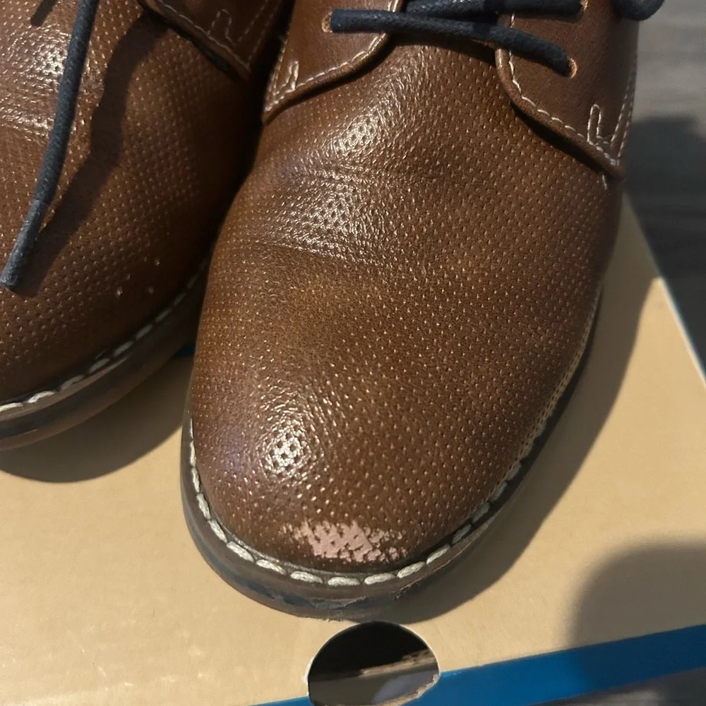 Kids Brown Leather Shoes - Picture 2 of 6